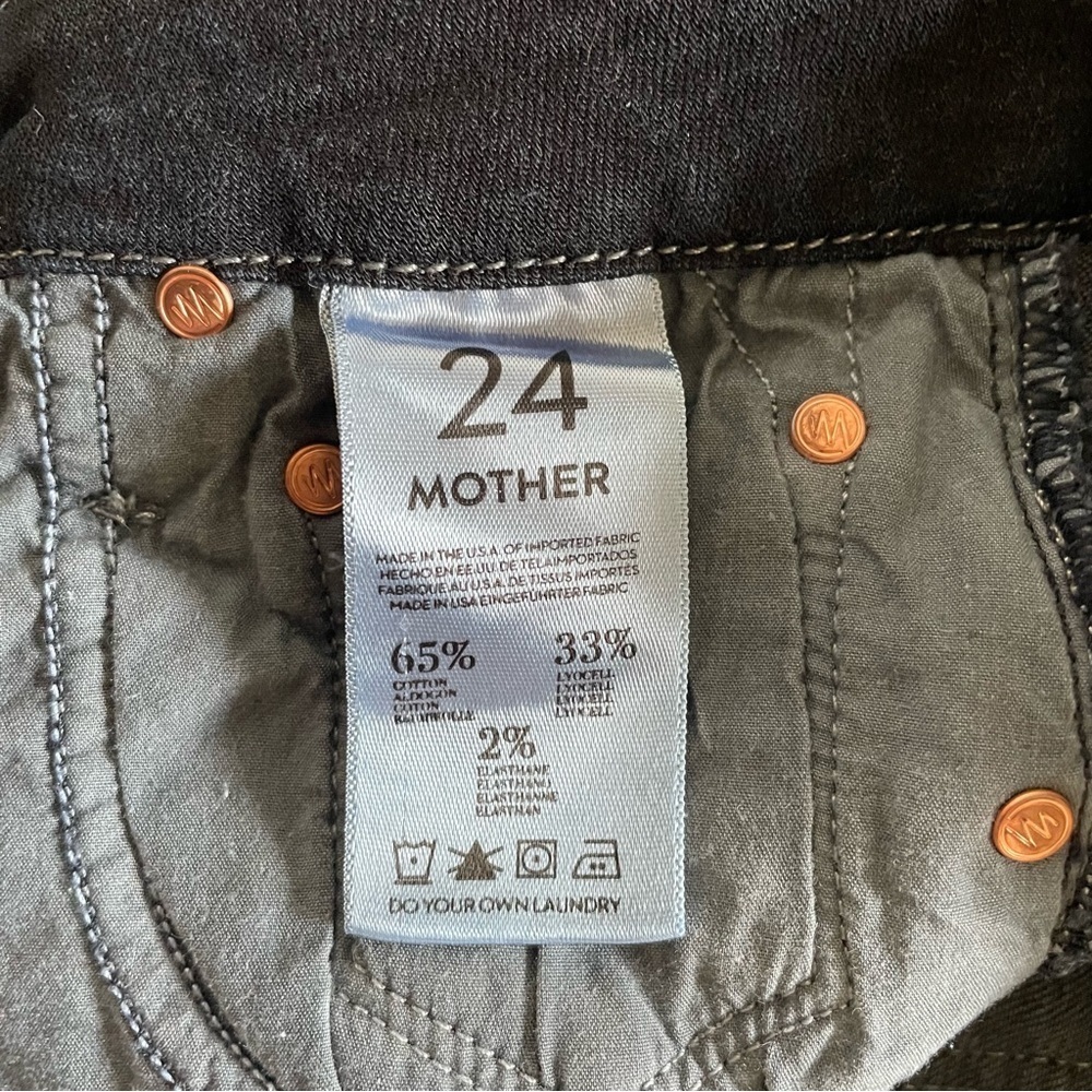 MOTHER High Waisted Looker Skinny Jeans in Coffee Tea or Me Women’s 24 Blue - Picture 4 of 16